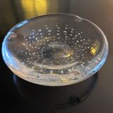 Bubbled crystal ashtray