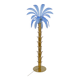Mid-Century Modern Murano Glass and Brass Palm Tree Floor Lamp