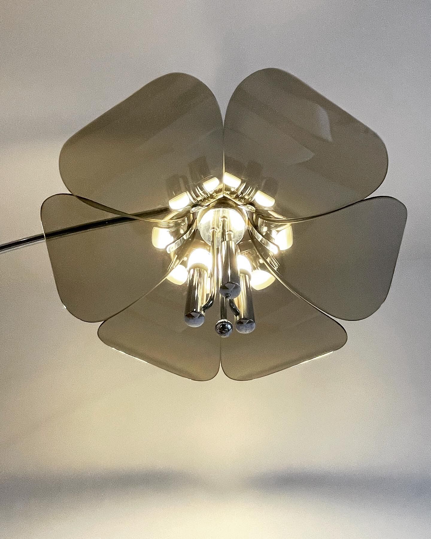 Floor lamp arc flower adjustable, italy, 1960