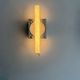 Pair of vintage porcelain wall lights with switch, France 1970.