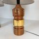 Pair of Bergboms Bitossi brass table lamps, large mid-century, 1960s, Sweden.