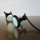 Wall-mounted coat rack, 3 hooks in Bakelite and metal, 1950s/60s