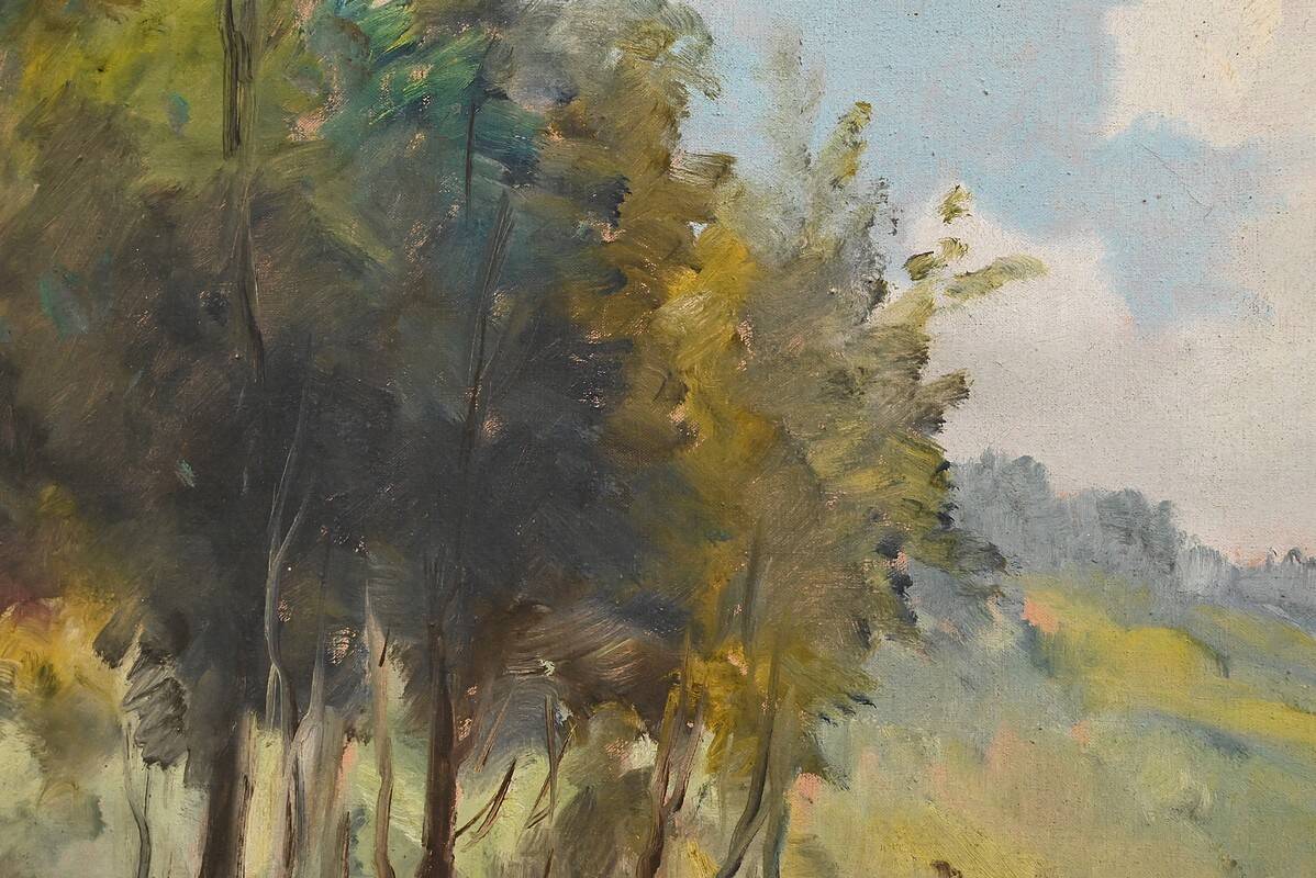 Large Painting “The Mill”, signed Reney – Part 1 of the 20th century