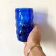 Vintage cobalt blue water glasses Francesinho Brazil