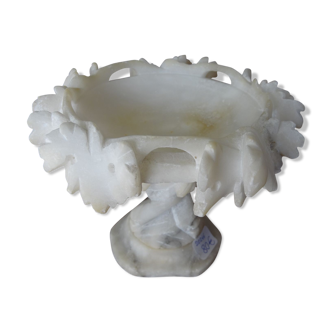 Napoleon III alabaster cut, 15 cm diameter