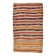 Cream Blue Striped Pattern Vintage Kilim Rug, 162x267Cm