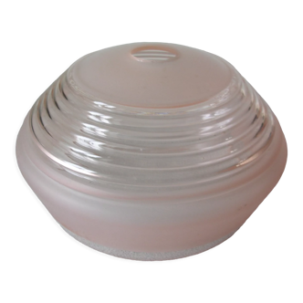 Antique pink pearl glass globe lampshade