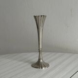 slender chrome metal candlestick