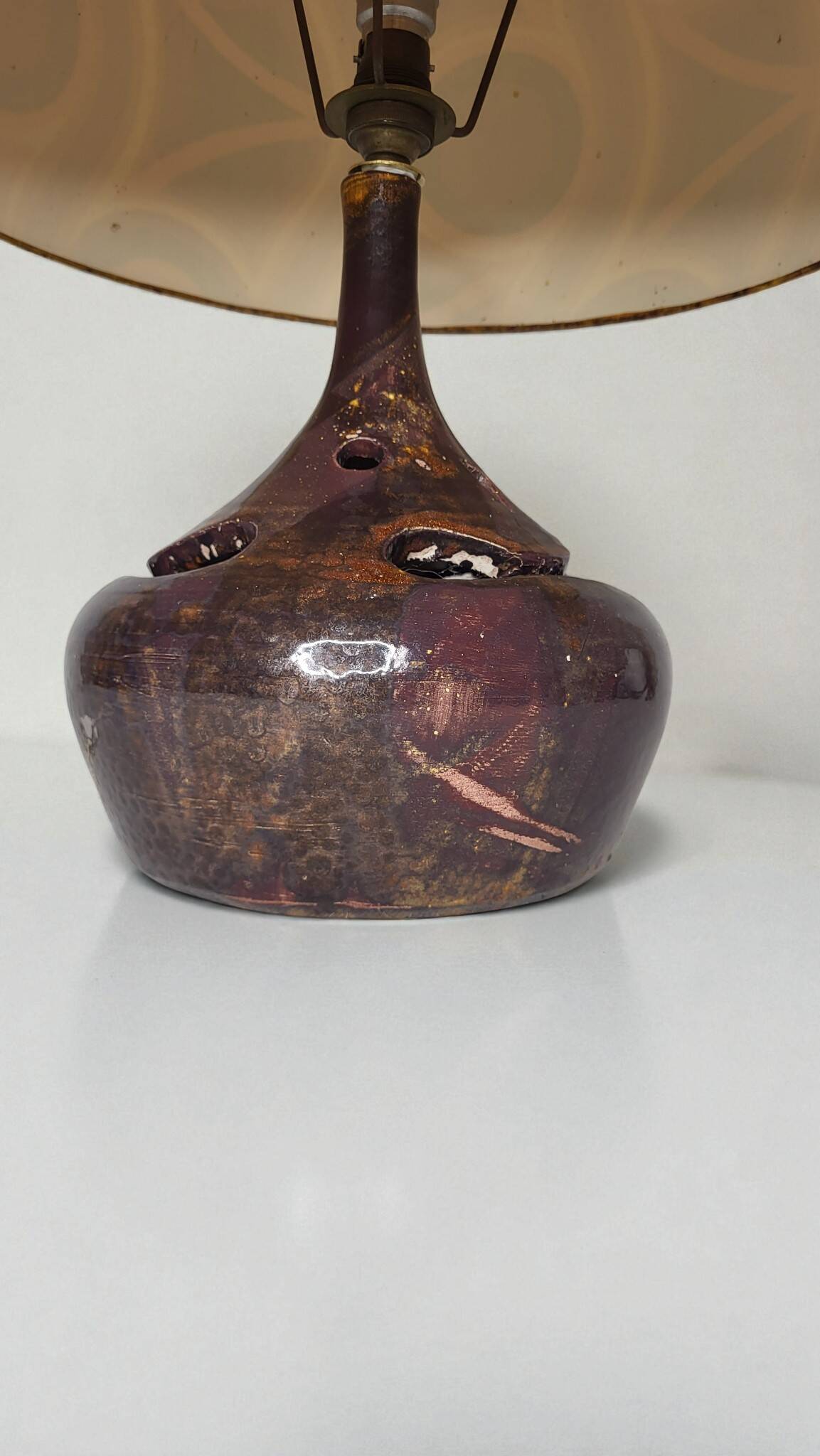 1970s stoneware lamp