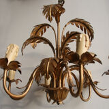 Chandelier leaves gold metal fins