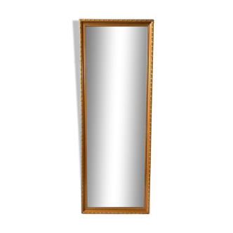 Miroir allongé en stuc doré années 60-70