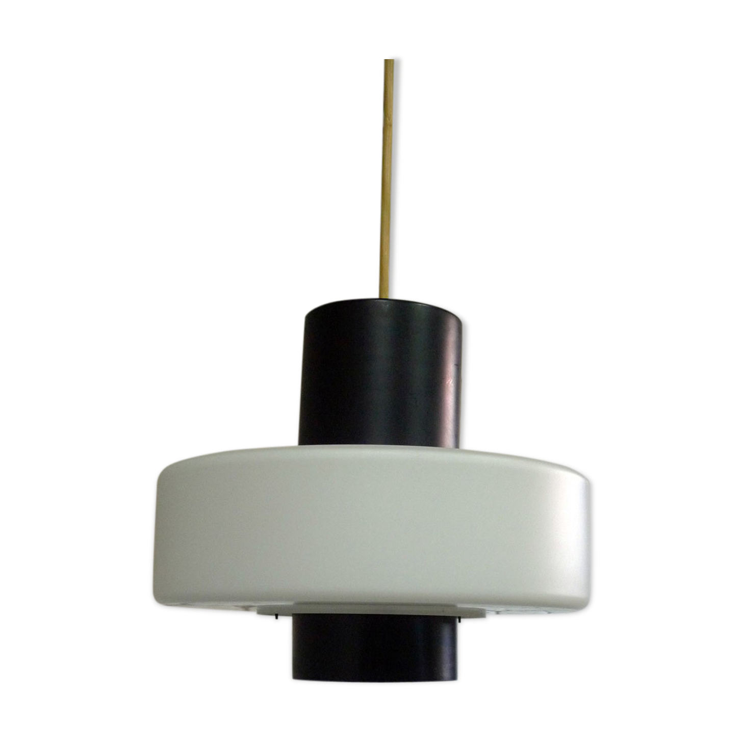 Metal and opaline pendant light, 1950