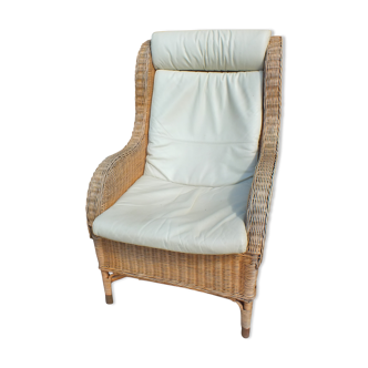 Fauteuil rotin et osier