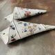 Pair of large bouquet vases, earthenware from Sarreguemines, Righi model.