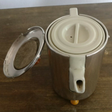 Teapot art deco thermos Bauscher Weiden silver metal and Bakelite feet 1930's