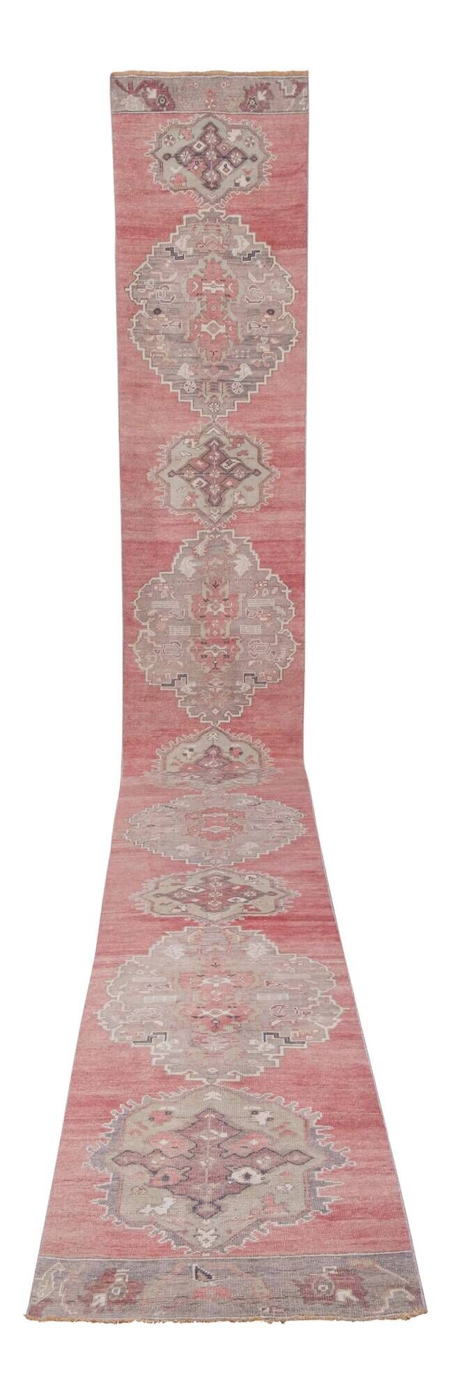 Vintage Turkish hallway rug 84x660 cm