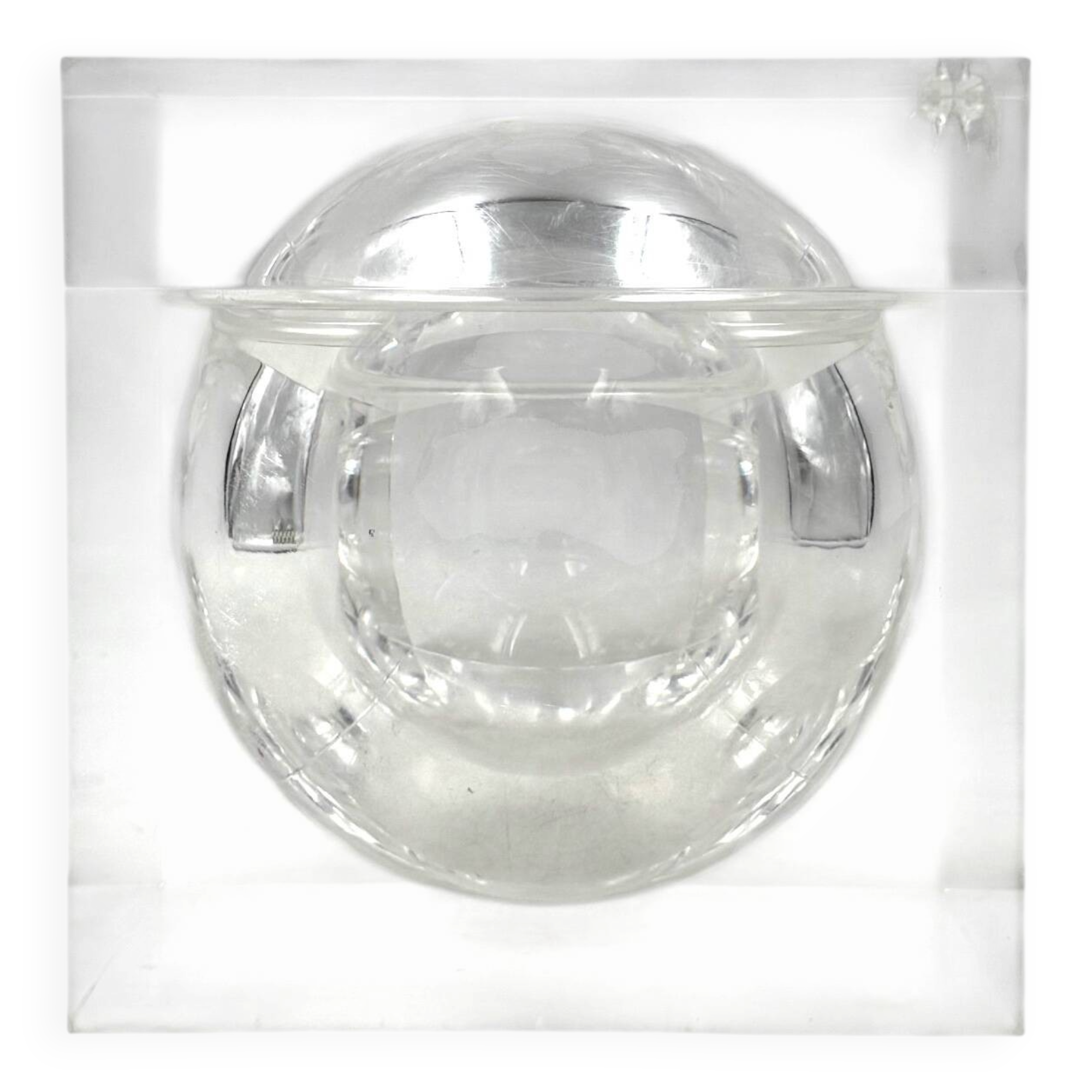 Seau à glace en Lucite, modèle Bombo, Studio TG, Guzzini, Italie, années 1970.