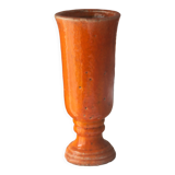 Orange glazed terracotta vase