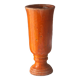 Orange glazed terracotta vase
