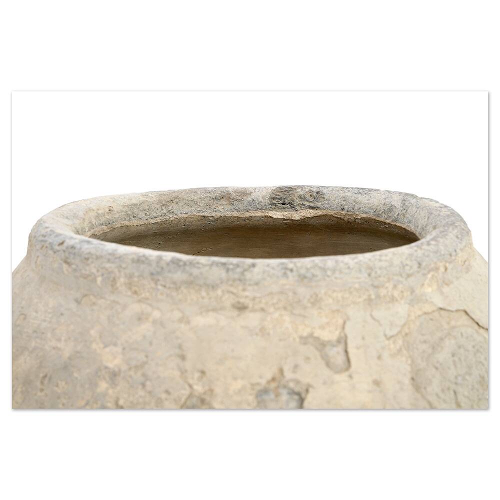 Large terracotta jar on foot