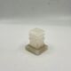 Bougeoir vintage en onyx sculpté, design architectural à gradins