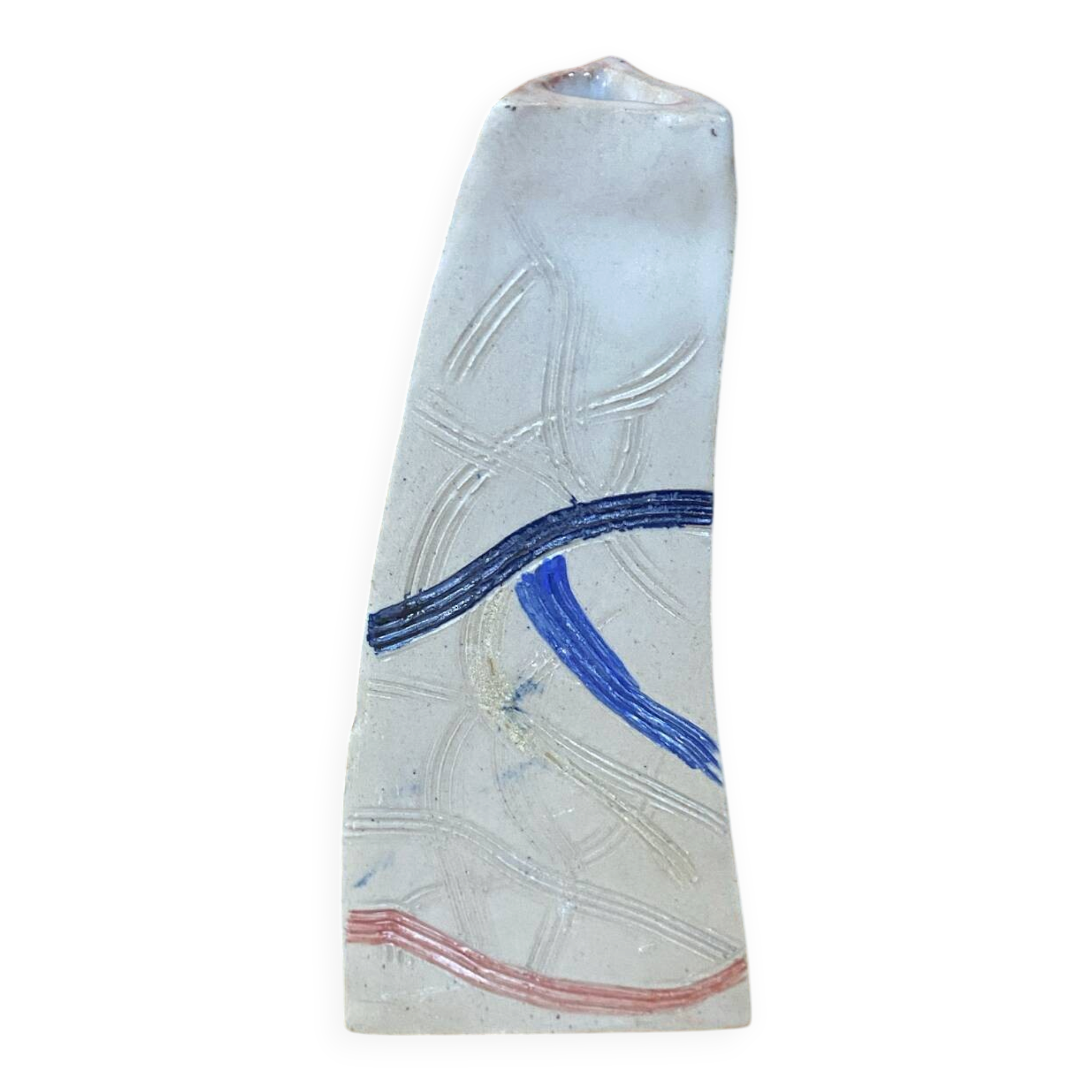Hilborn vase pottery design grey ceramic geometric lines vintage