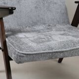 Grey Silver Bunny Armchair by Józef Chierowski, 1970s