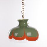 Suspension Kaiser Leuchten avec verre de Murano.