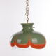 Spage Age Hanging lamp Kaiser Leuchten with Murano glass.