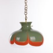 Suspension Kaiser Leuchten avec verre de Murano.