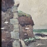 Claude Houal Watercolour No. 21 Cottages of Morbihan Circa 1950