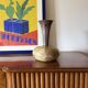 Mid-century cream parchment vase, Aldo Tura Italy 1950s