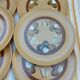 6 plates plated sandstone Sarreguemines Chamonix