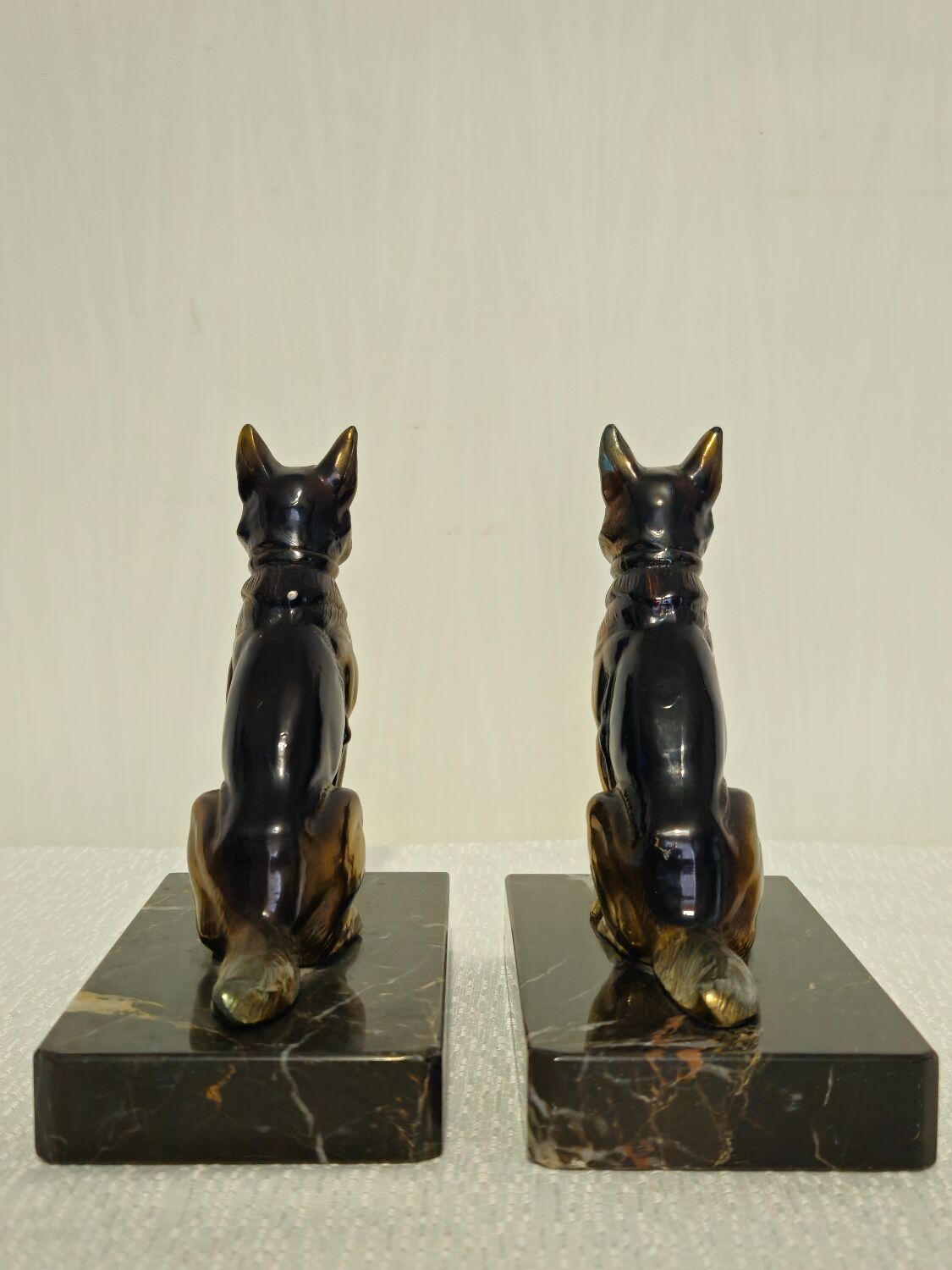 Vintage dog bookends