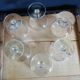 6 antique champagne glasses