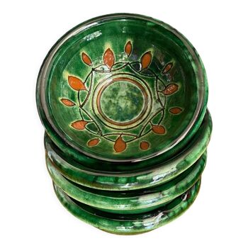 Green enamelled bowls from Ubeda