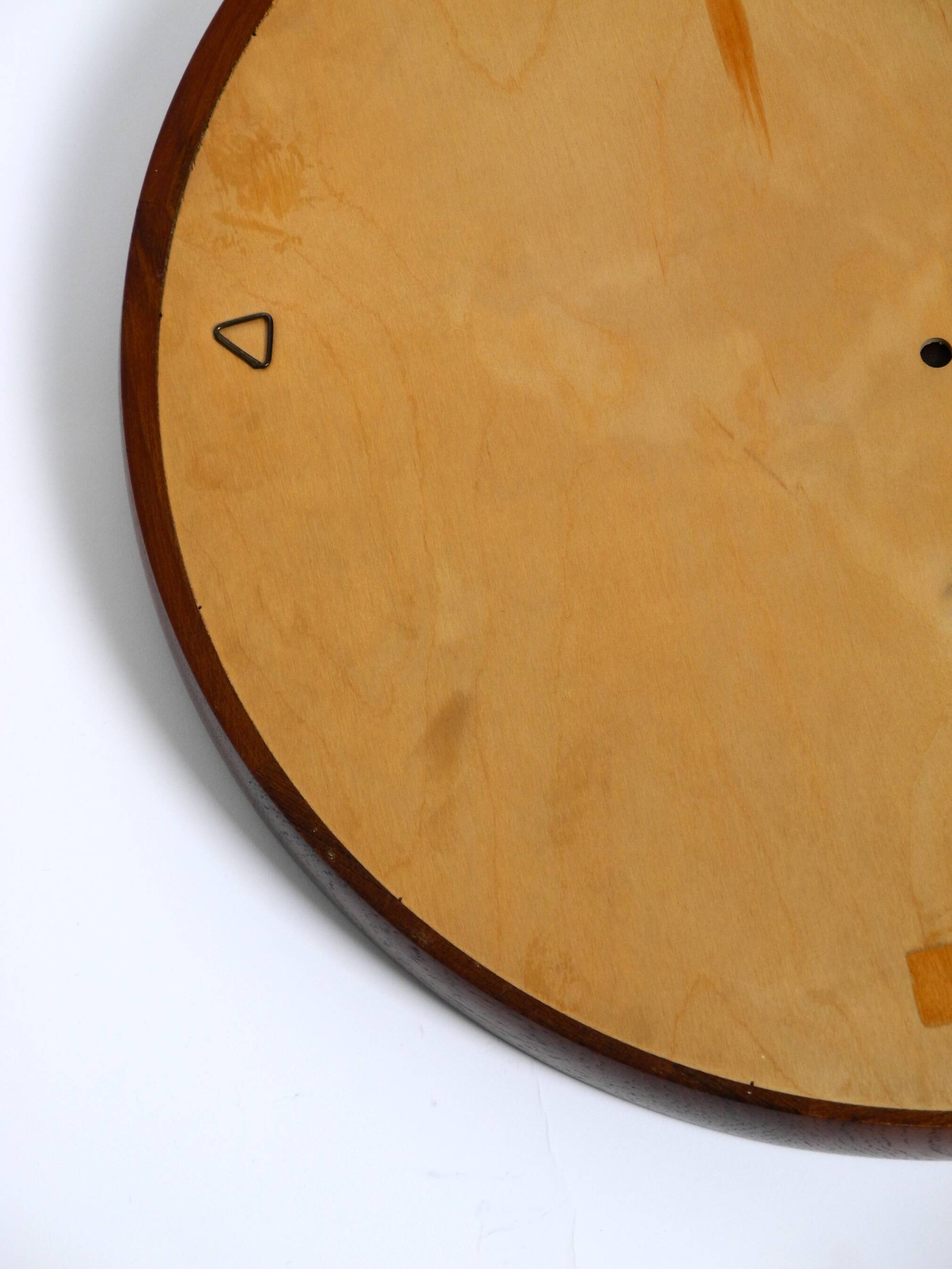 Beautiful round 1960s teak wall mirror by TH. POSS 'EFTF Copenhagen Denmark