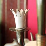 Art Deco Italian Brass 6-Lights Chandelier attributed to Gio Ponti for Lanci, 1930s