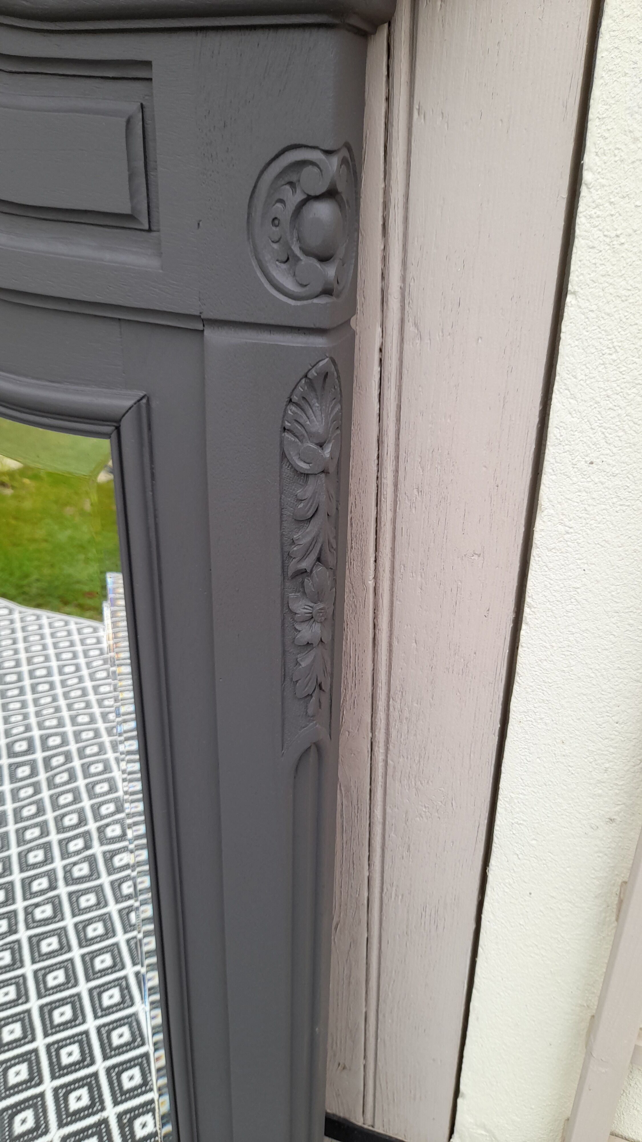 Bevelled antique mirror  97x151cm