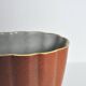 Vase en porcelaine à glaçure craquelée, or et brun orangé sur fond gris, Danemark, années 1930