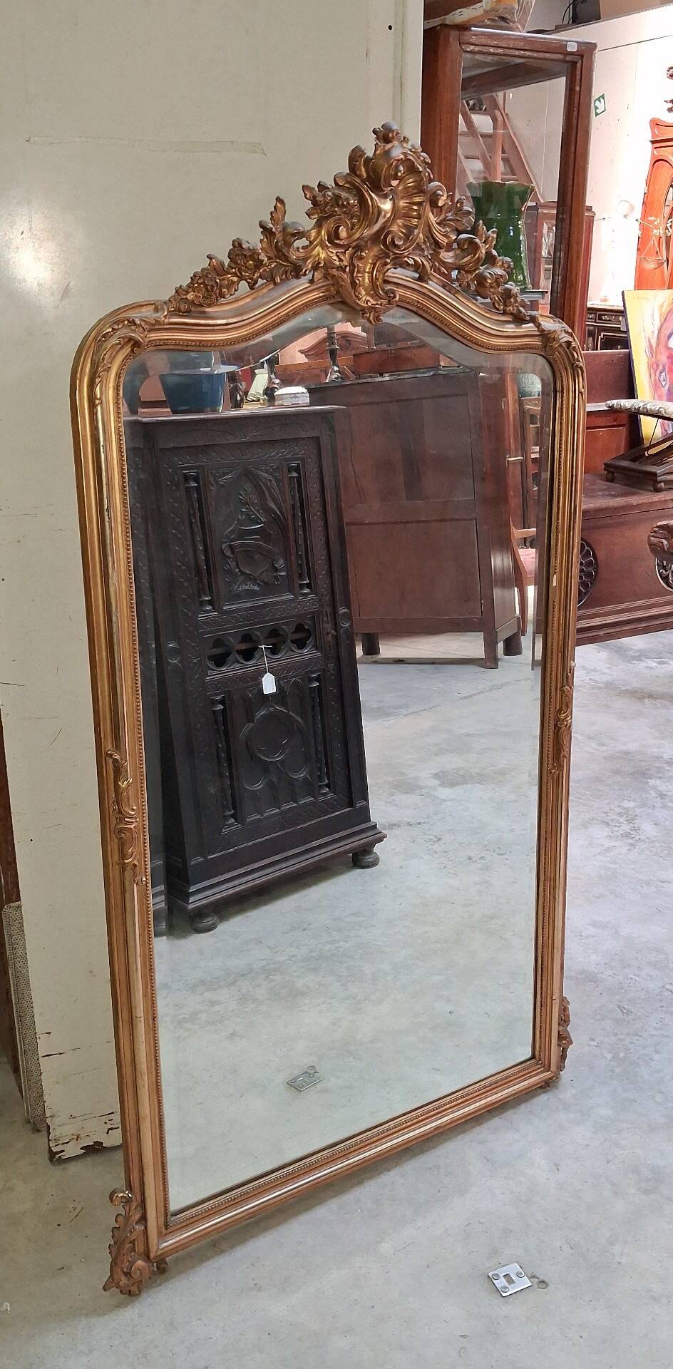 Large Louis XV style fireplace mirror