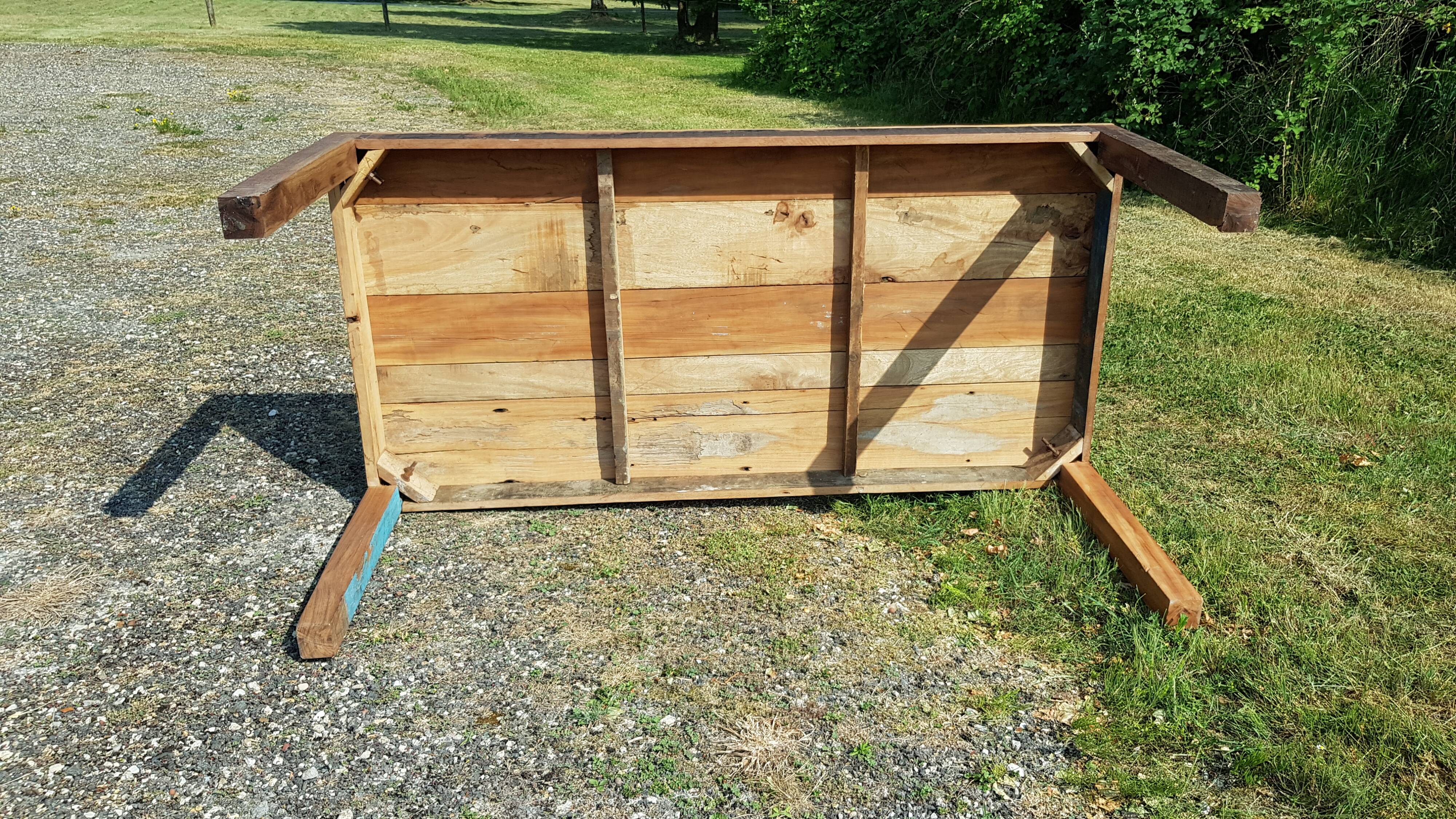 Teak table with 6 chairs