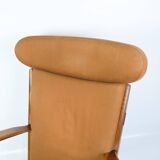 Armchair Model AP 15 Made In Oak With Orange Fabric By Hans J. Wegner For AP Chair From 1950s