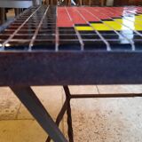 Metal coffee table and tiles year 50