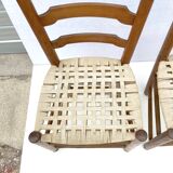 Pair of rustic wooden chairs