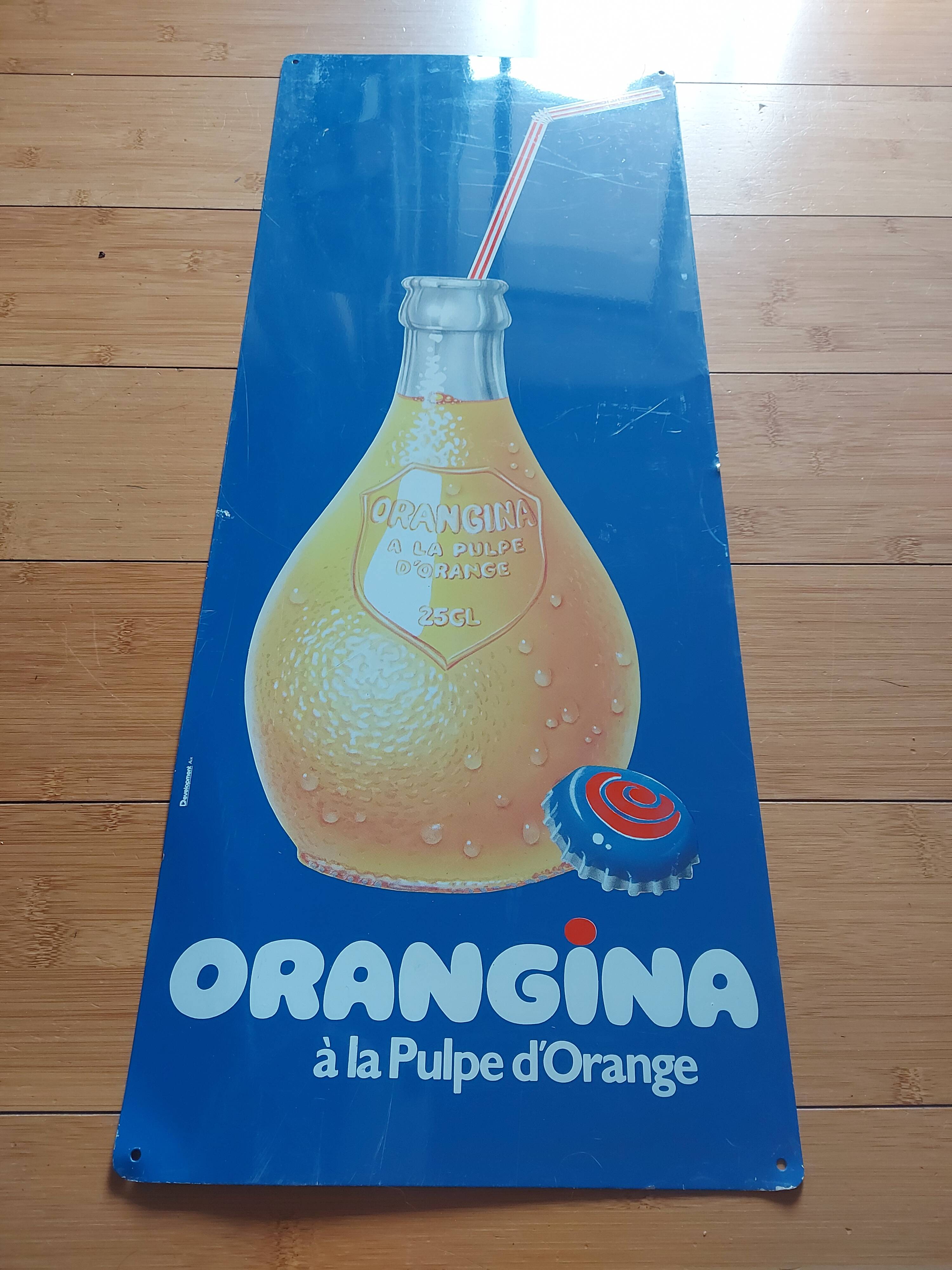 Orangina advertising plate
