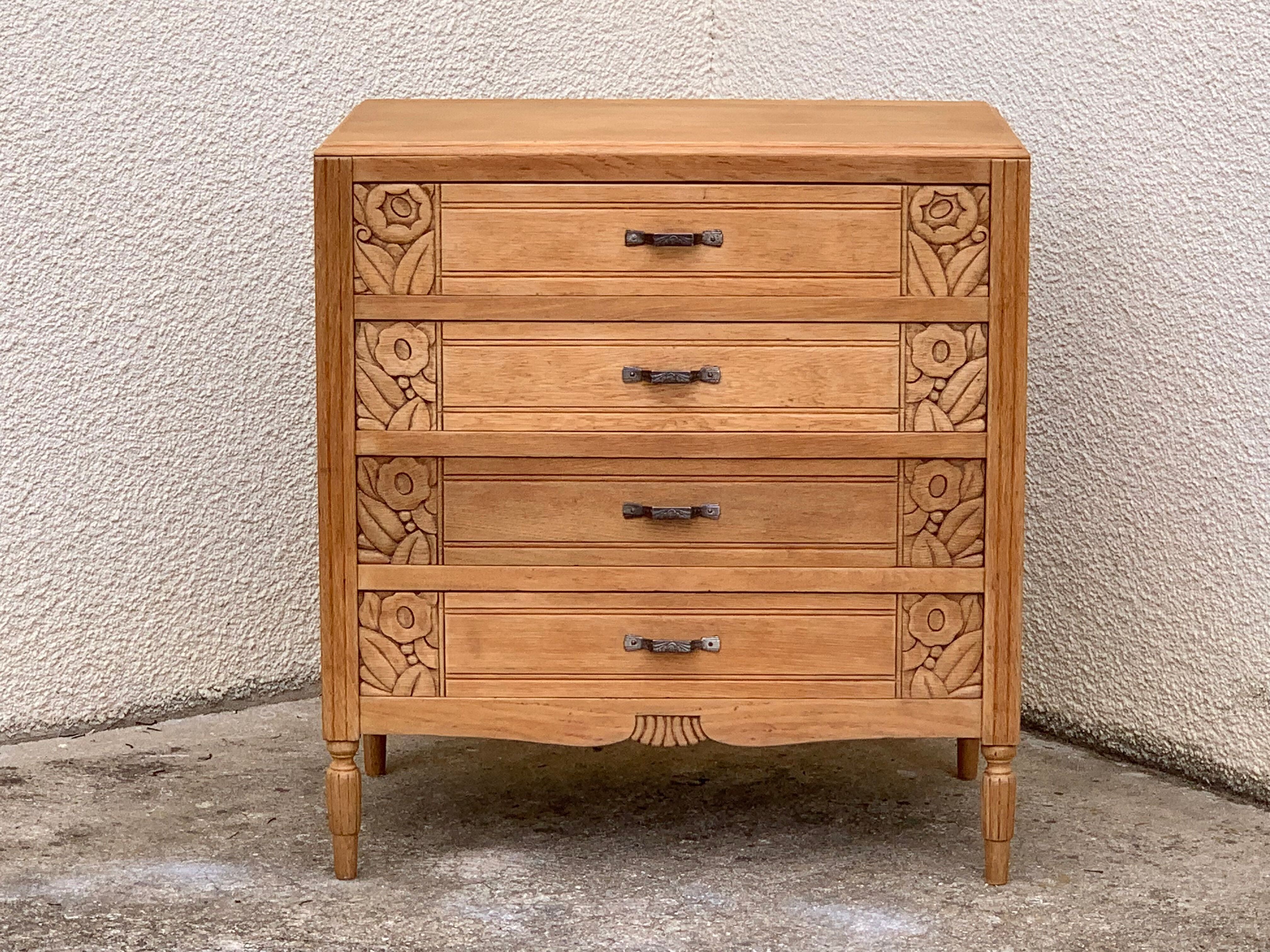 Commode Art déco chêne massif 1920