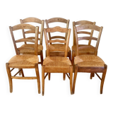 Set of 6 vintage farm chairs