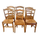 Lot de 6 chaises de ferme vintage