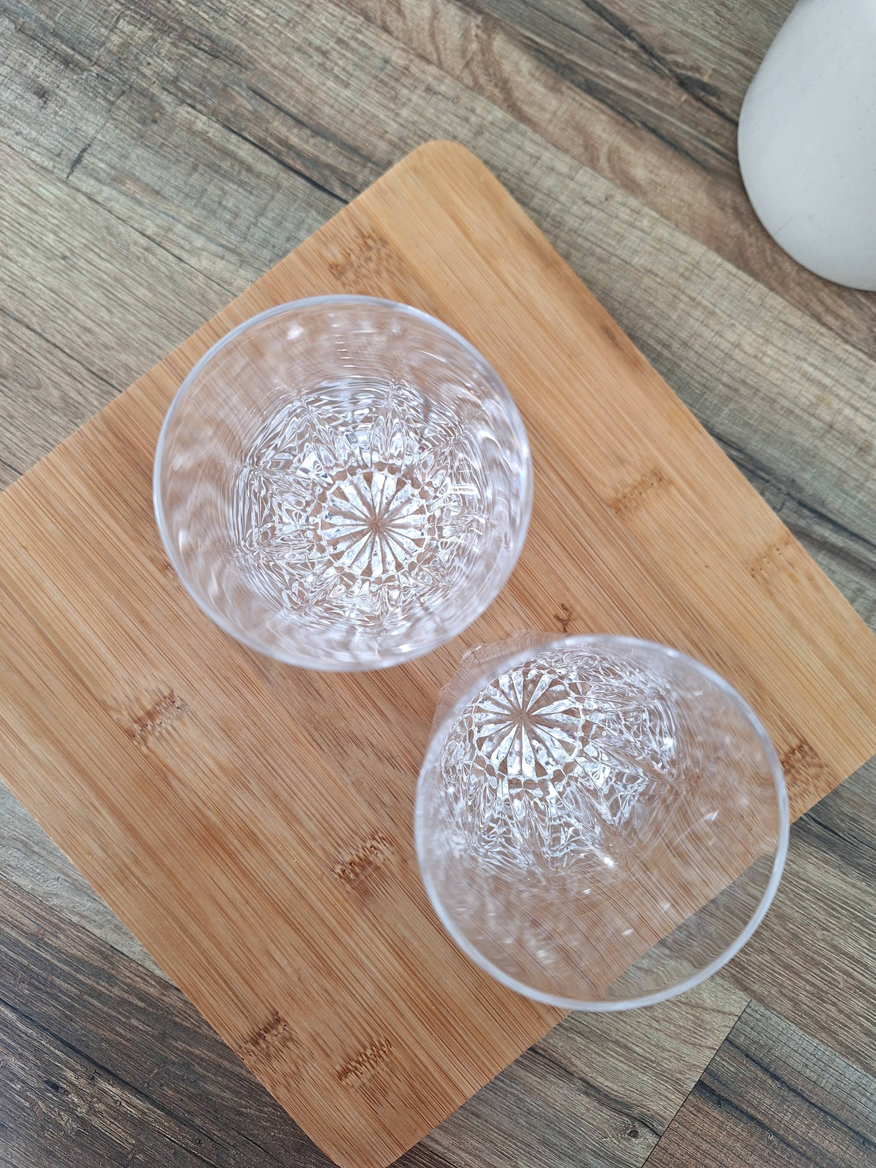 Verres à eau ou apéritif vintage en cristal